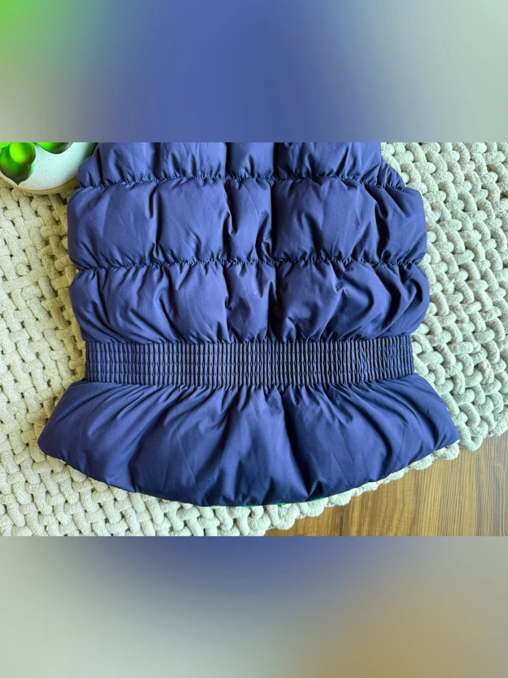Ralph Lauren | Kids Pony Logo Down Reversible Puffer Vest Green and Purple | 4T